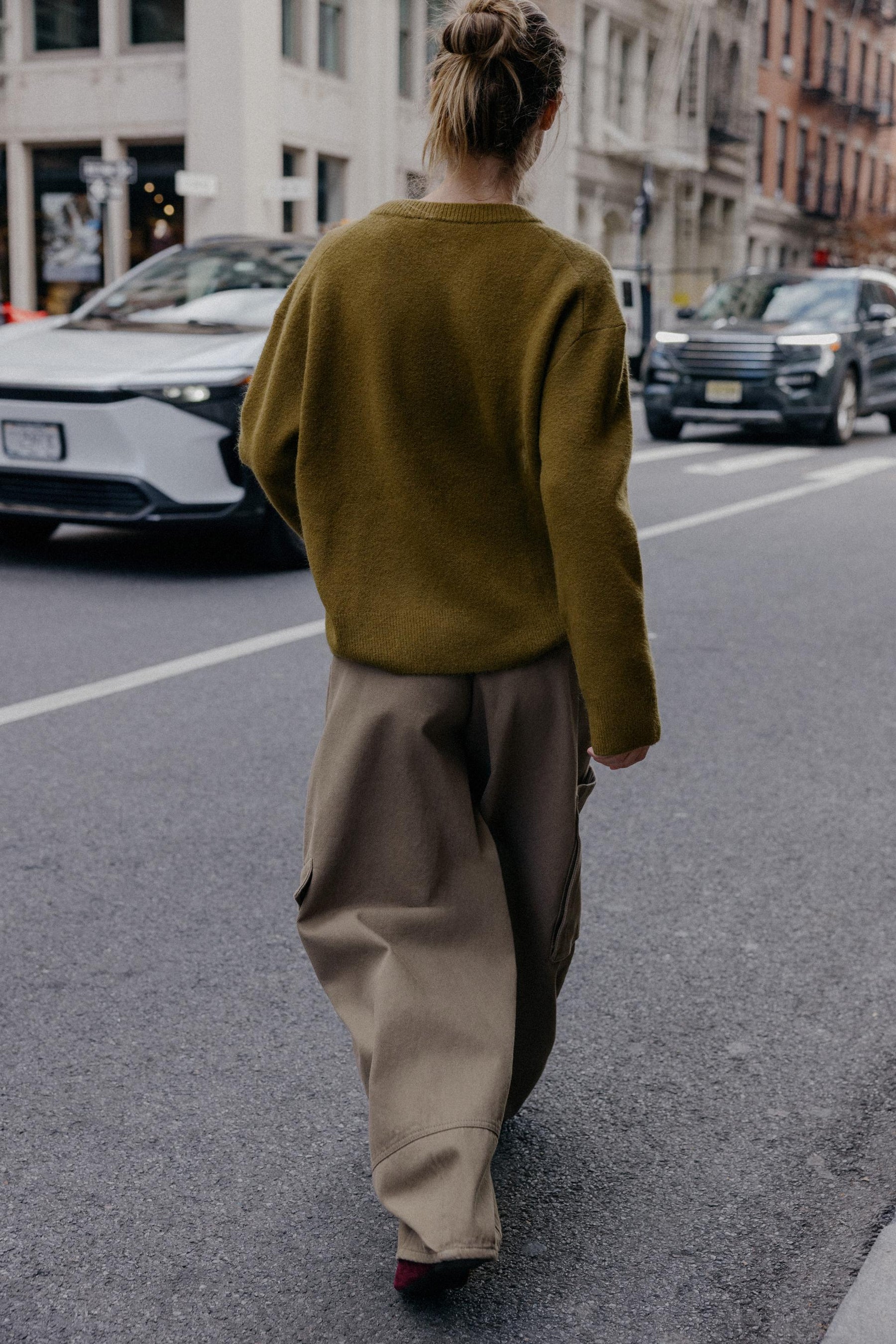 Strickpullover mit V-Ausschnitt