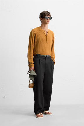 BAKER COLLAR KNIT T-SHIRT - Image 1