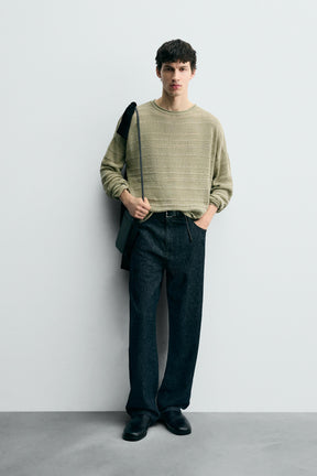 STRIPED JACQUARD SWEATER - Image 1