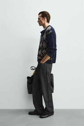 Wool Diamond Cardigan