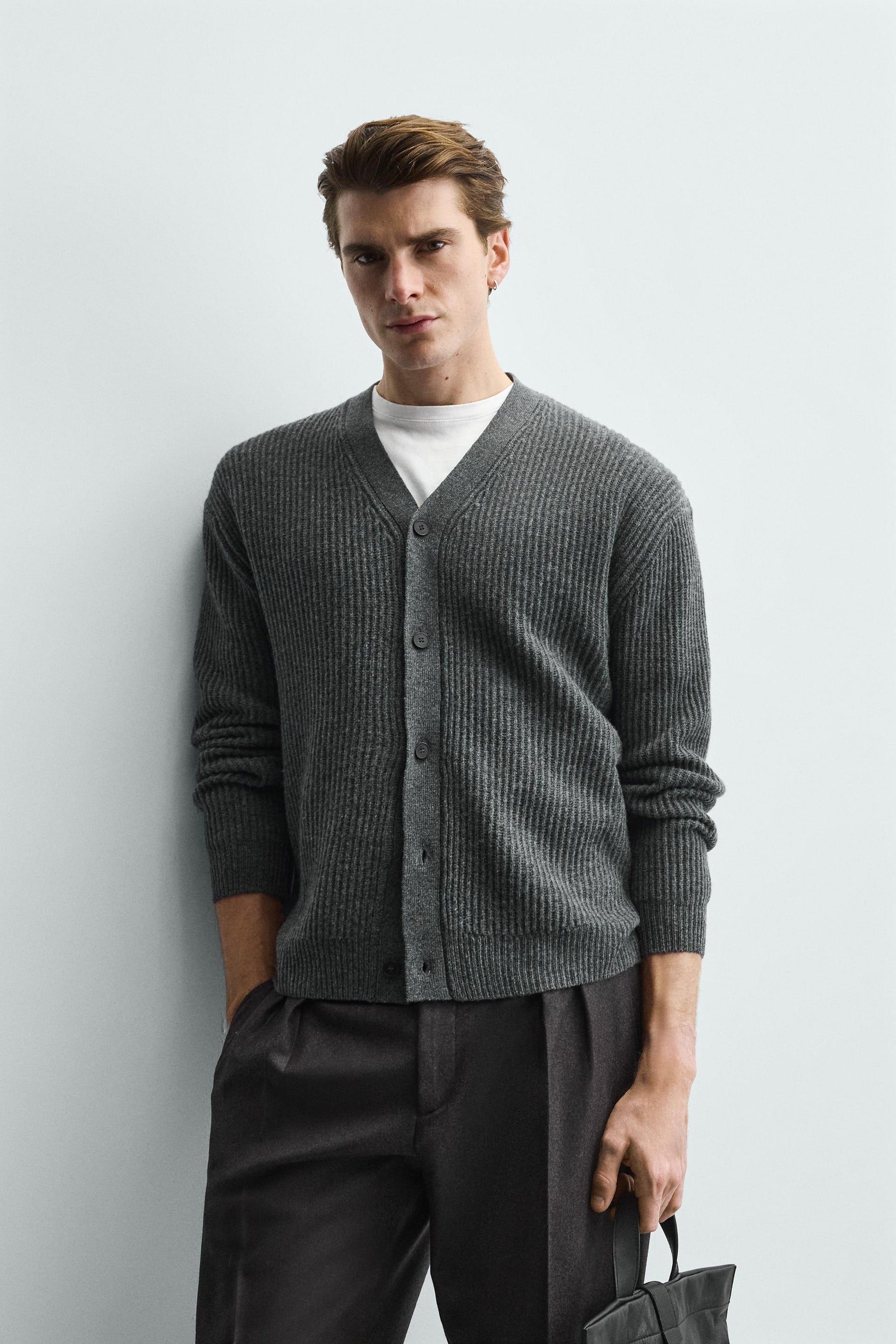 Textured Wool Cardigan