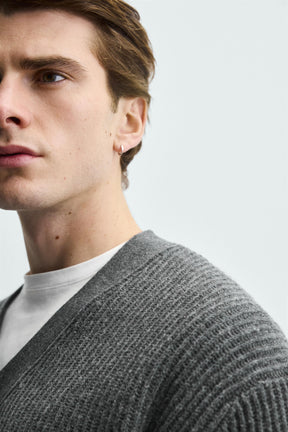Textured Wool Cardigan