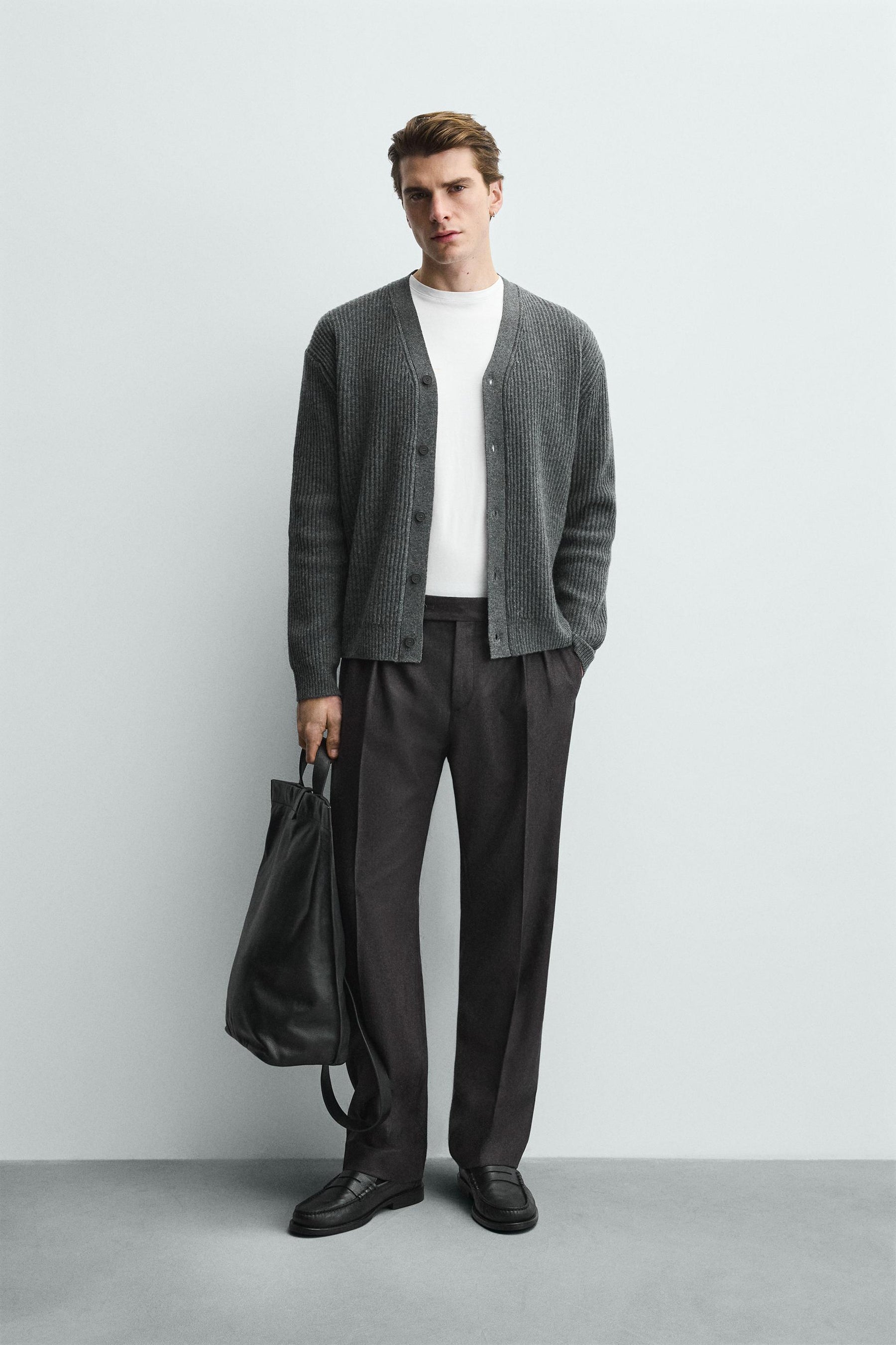 Textured Wool Cardigan