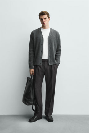 Textured Wool Cardigan