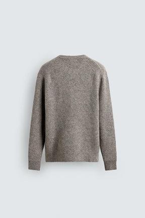 REGULAR FIT WAFFLE-KNIT JUMPER - Image 7