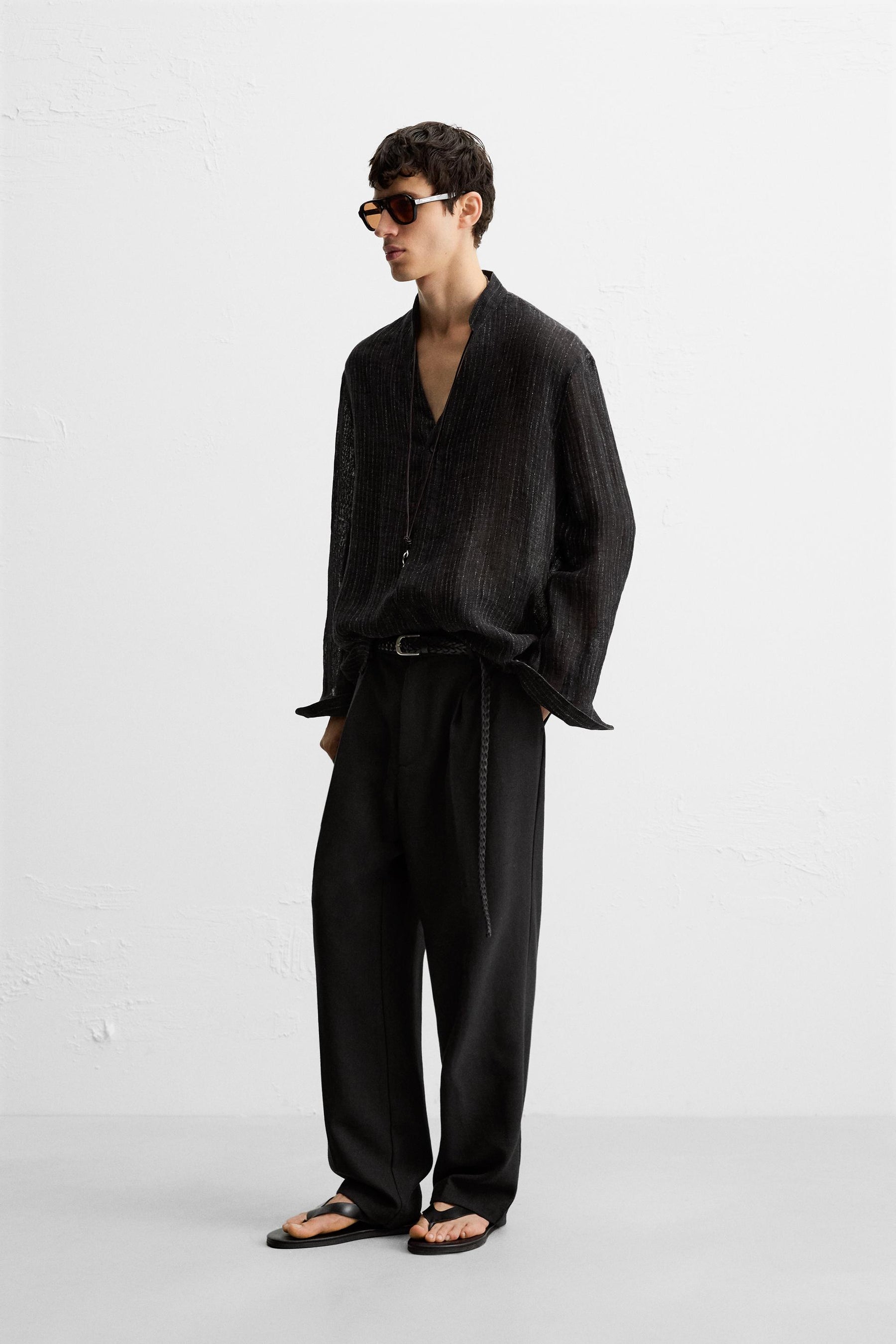 SEMI-SHEER TEXTURED SHIRT - Image 4