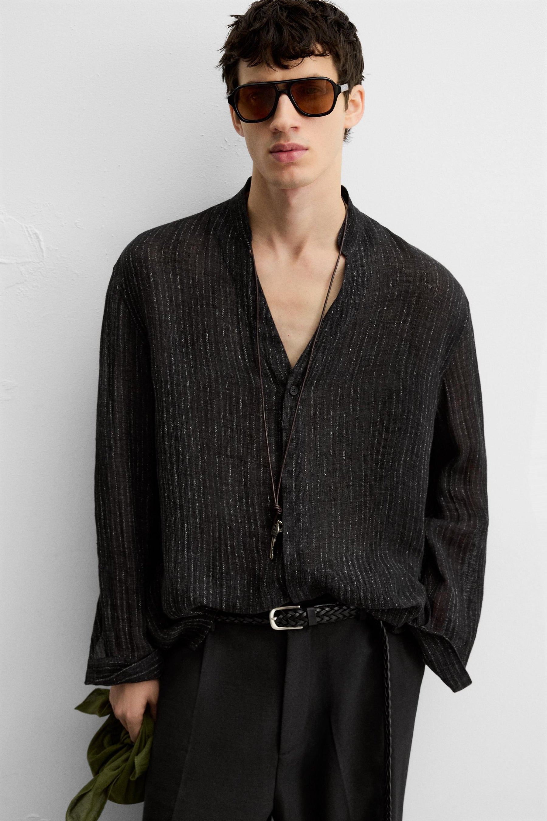 SEMI-SHEER TEXTURED SHIRT - Image 5