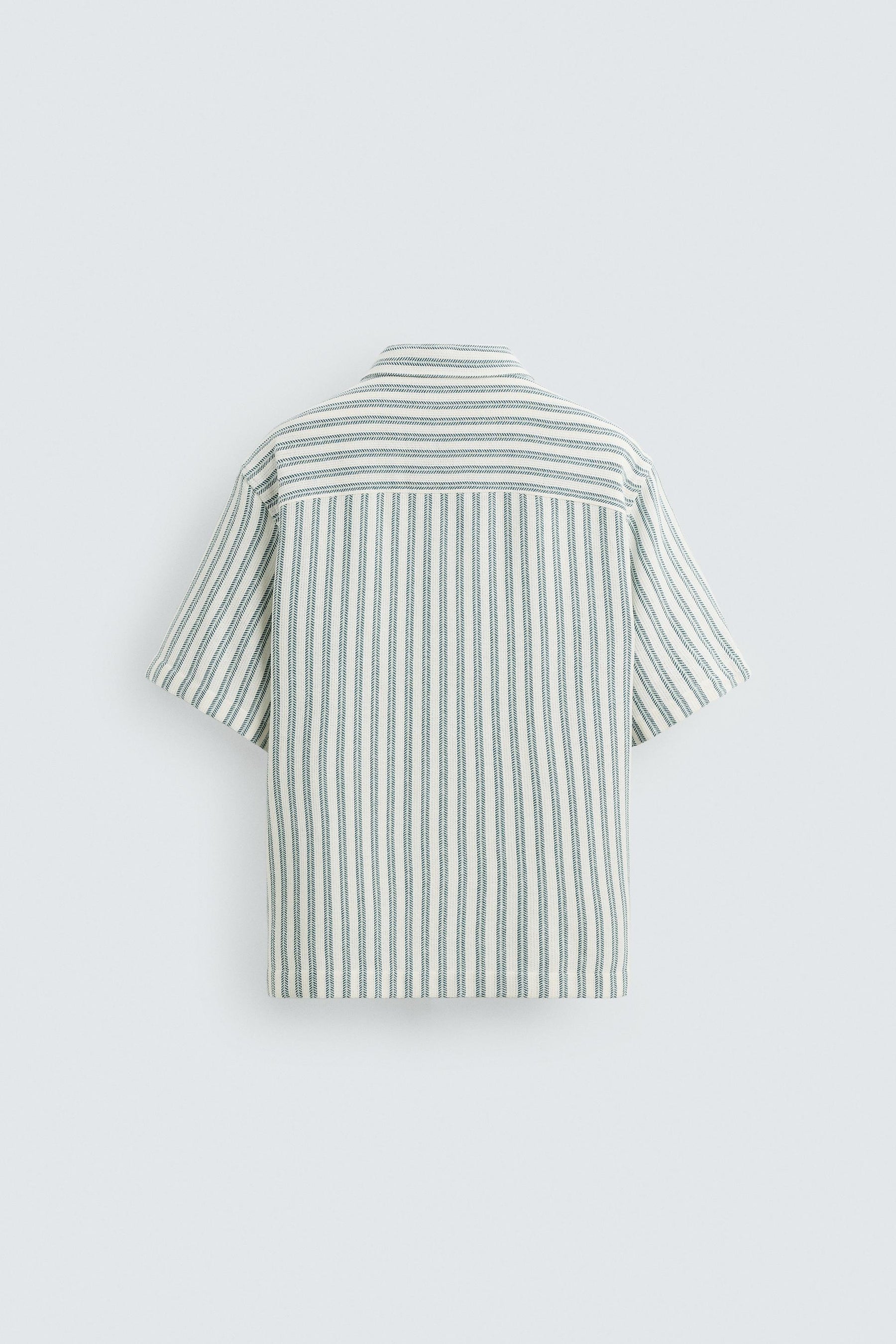 HERRINGBONE TEXTURED POLO SHIRT - Image 6