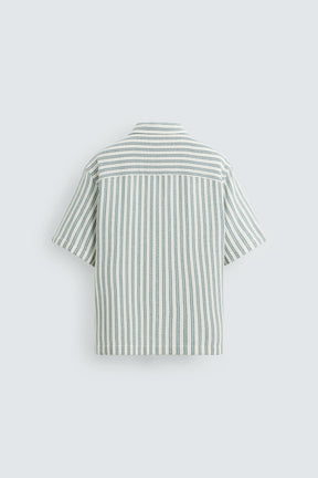 HERRINGBONE TEXTURED POLO SHIRT - Image 6