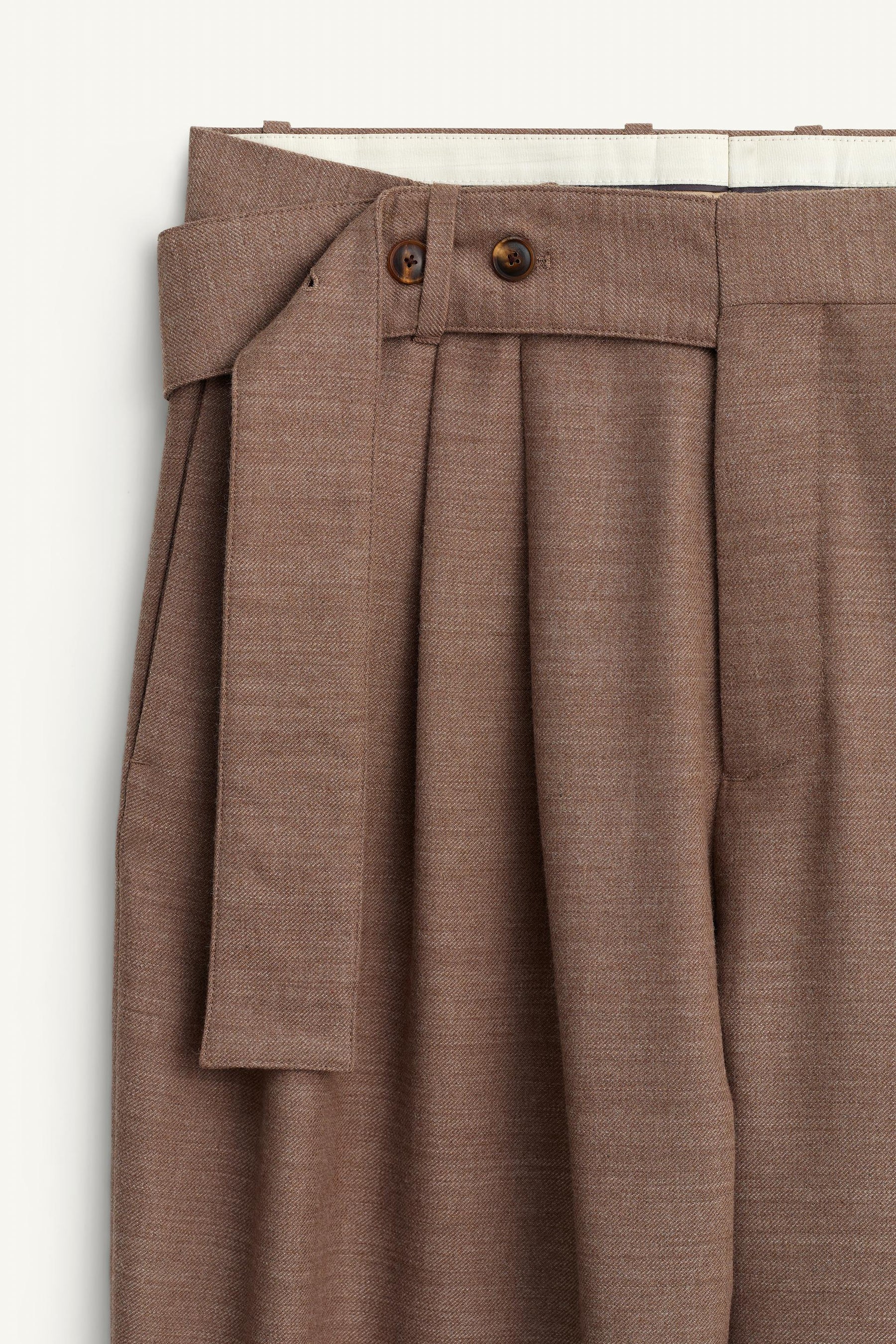 LIMITED EDITION WIDE-LEG TROUSERS WITH BELT - Image 9