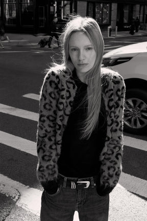 Strick-Jacquard-Cardigan