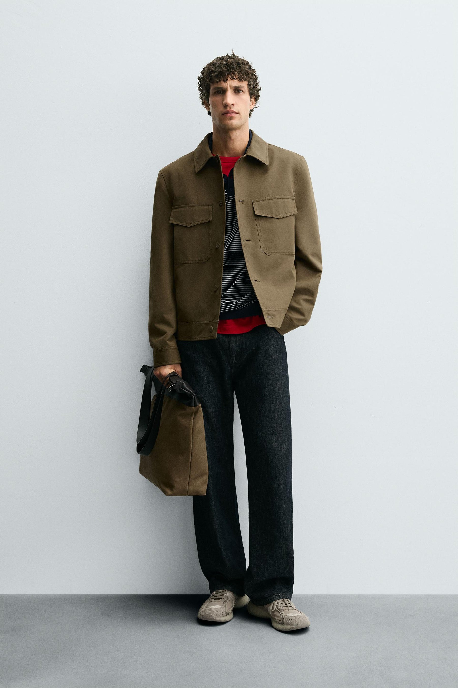 COTTON BLEND TECHNICAL JACKET - Image 1
