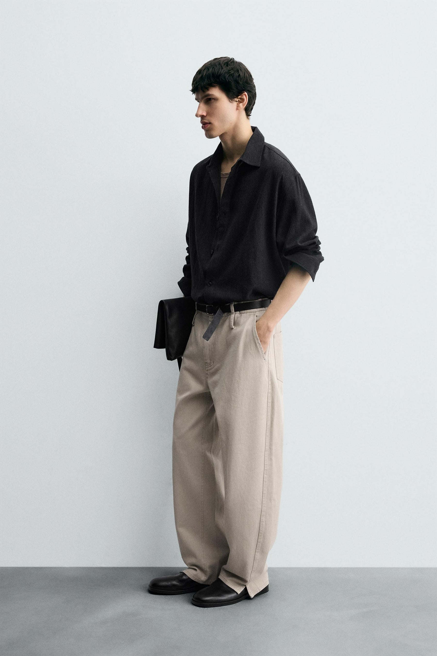 COTTON BLEND TEXTURED SHIRT - Image 4