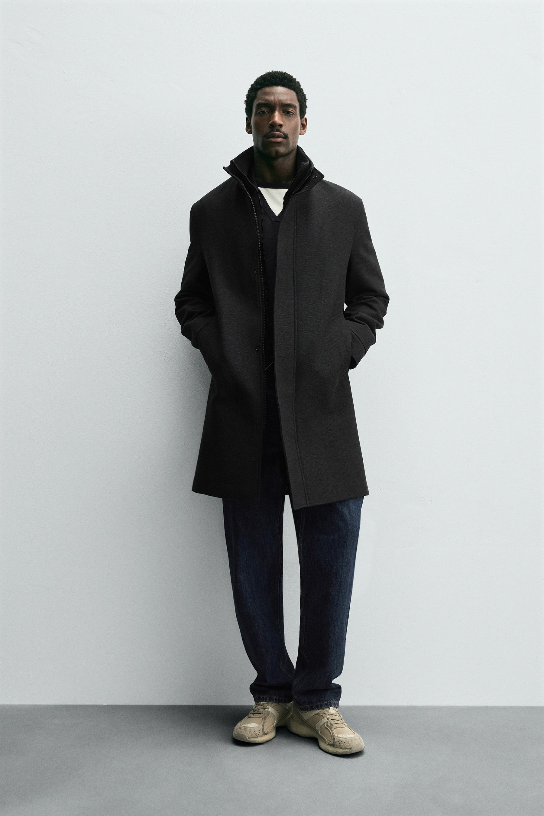 Detachable Collar Coat