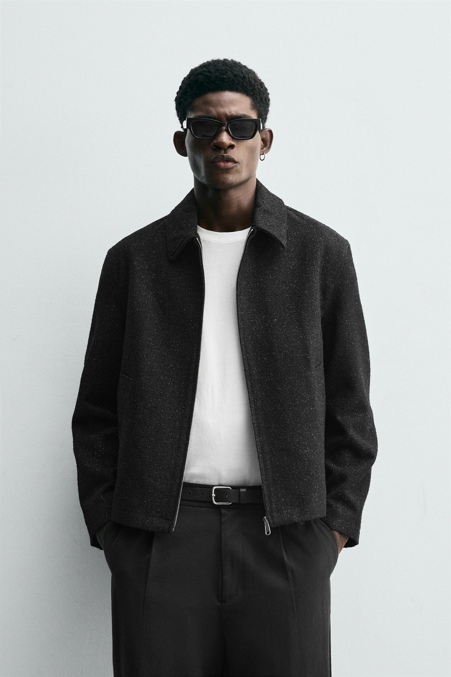 Glänzende, strukturierte Jacke 