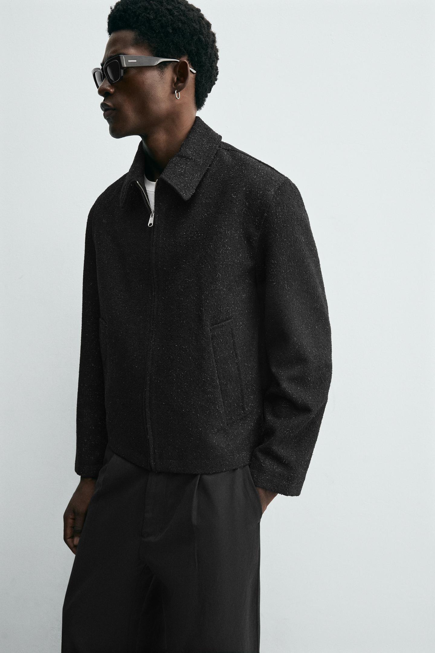 Glänzende, strukturierte Jacke 