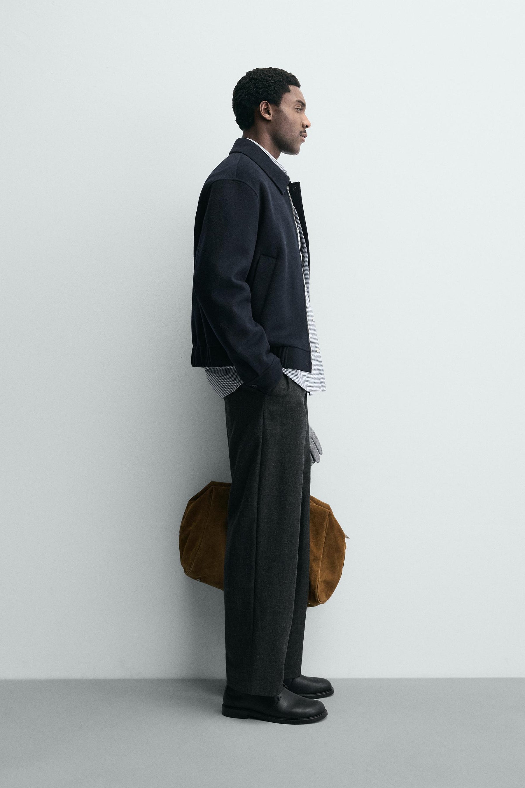 CROPPED FIT WOOL BLEND OVERSHIRT - Image 4