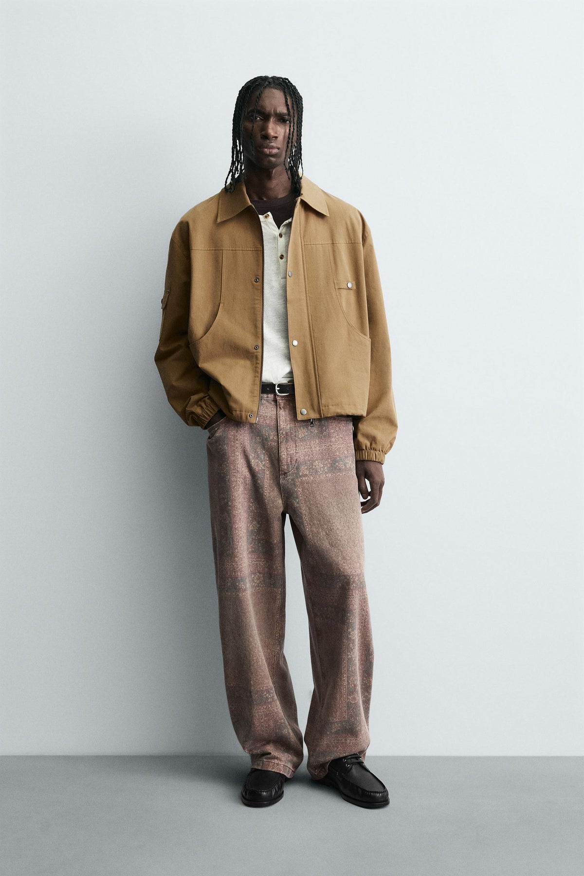 BANDANA PRINT BAGGY FIT TROUSERS - Image 1