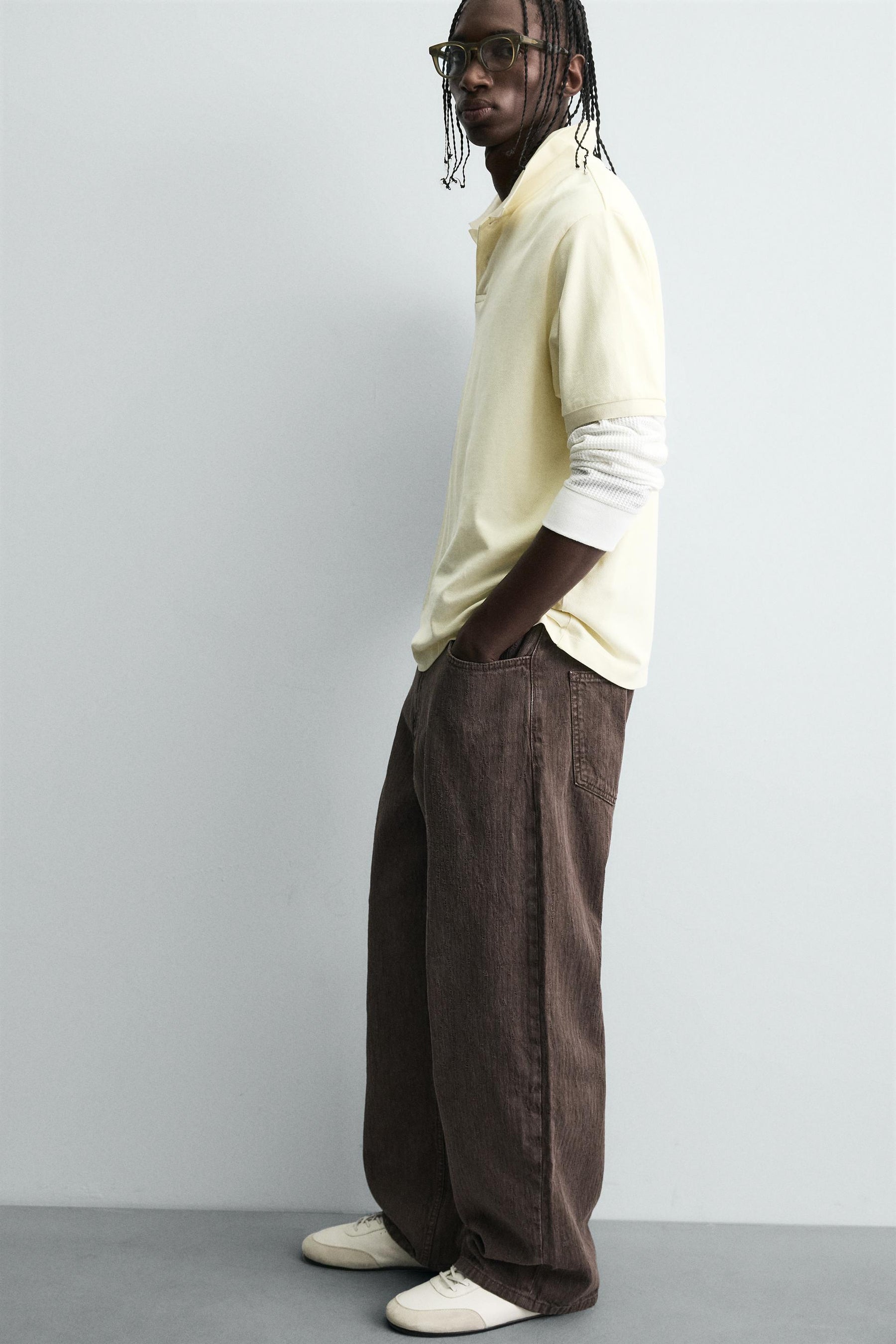 FADED PRINT BAGGY FIT TROUSERS - Image 5