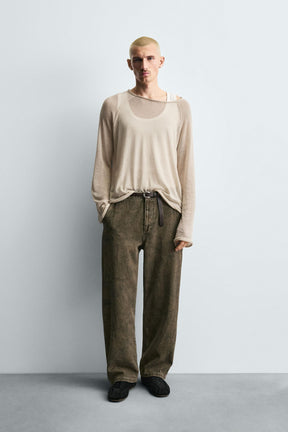 ABSTRACT PRINT CARPENTER TROUSERS - Image 1