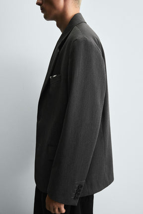 STRIPED OVERSIZED FIT BLAZER - Image 6