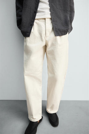 PLEATED HERRINGBONE TROUSERS - Image 6