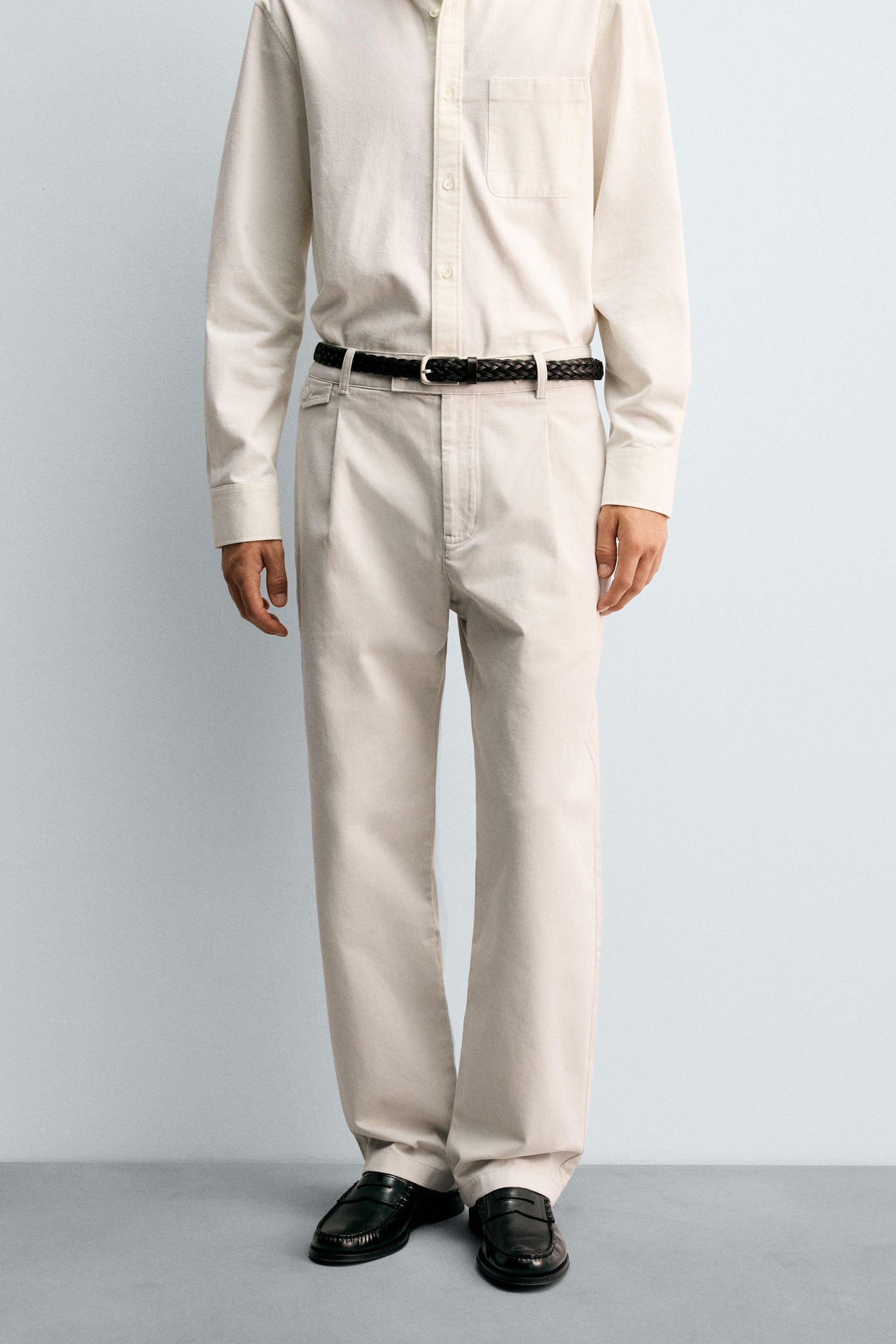 RELAXED FIT PLEATED TROUSERS - Image 2