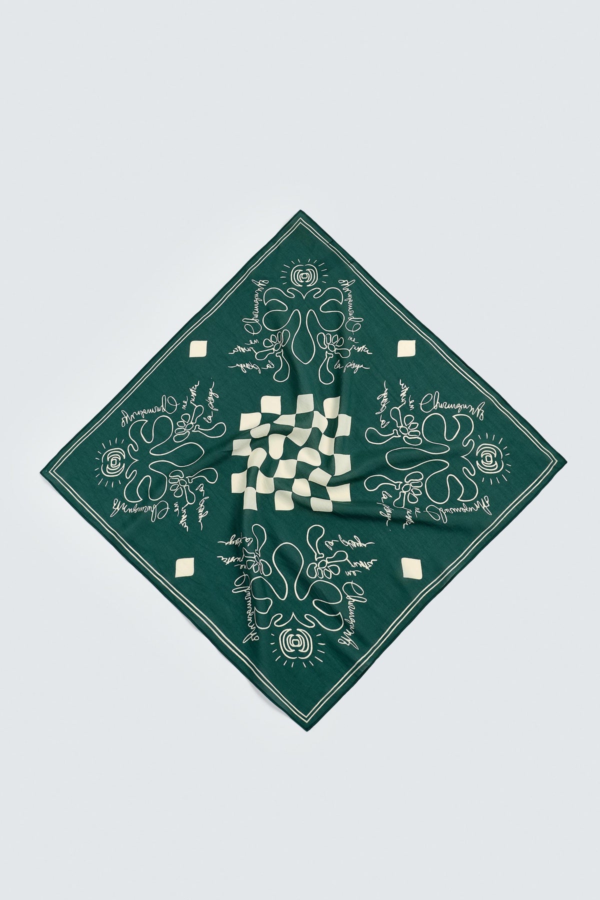 CONTRAST PRINT BANDANA - Image 1