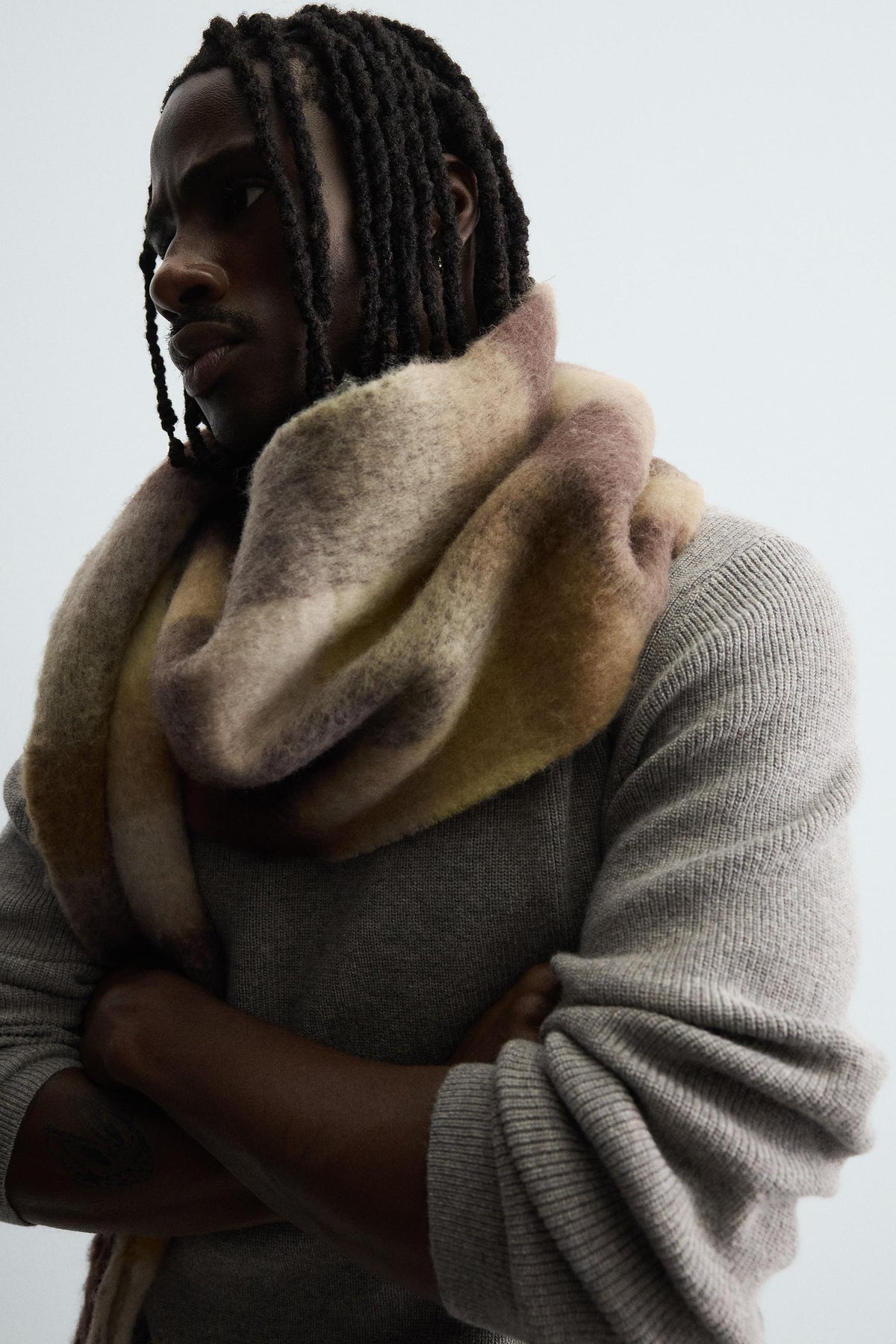 BRUSHED CHECK SCARF - Image 2