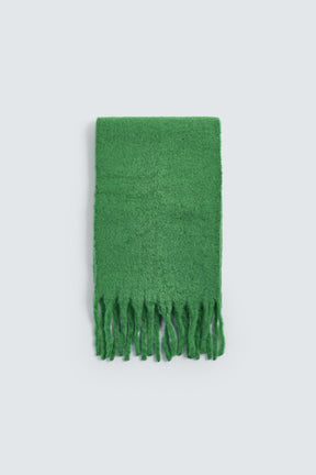BRUSHED TEXTURED FRINGED SCARF - Image 1