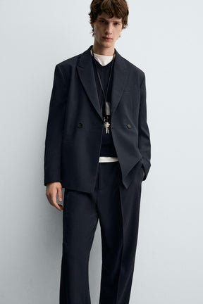 STRIPED SUIT DOUBLE-BREASTED BLAZER - Image 5