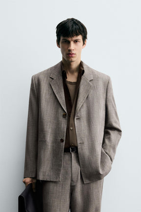 TEXTURED SUIT BLAZER - Image 2