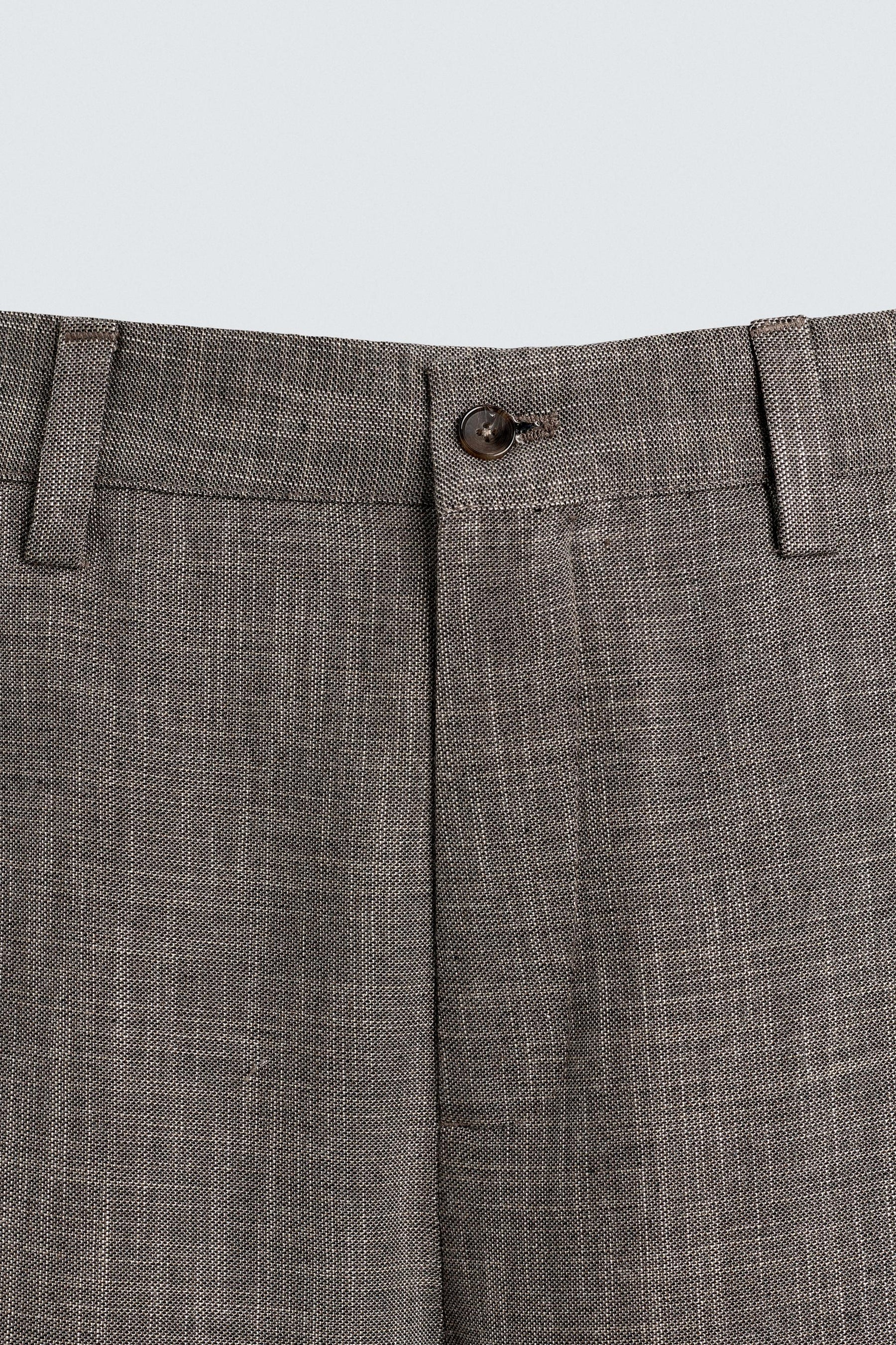 TEXTURED SUIT TROUSERS - Image 8