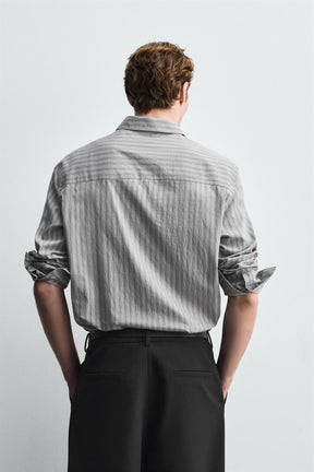 STRIPED TEXTURED SHIRT - Image 3