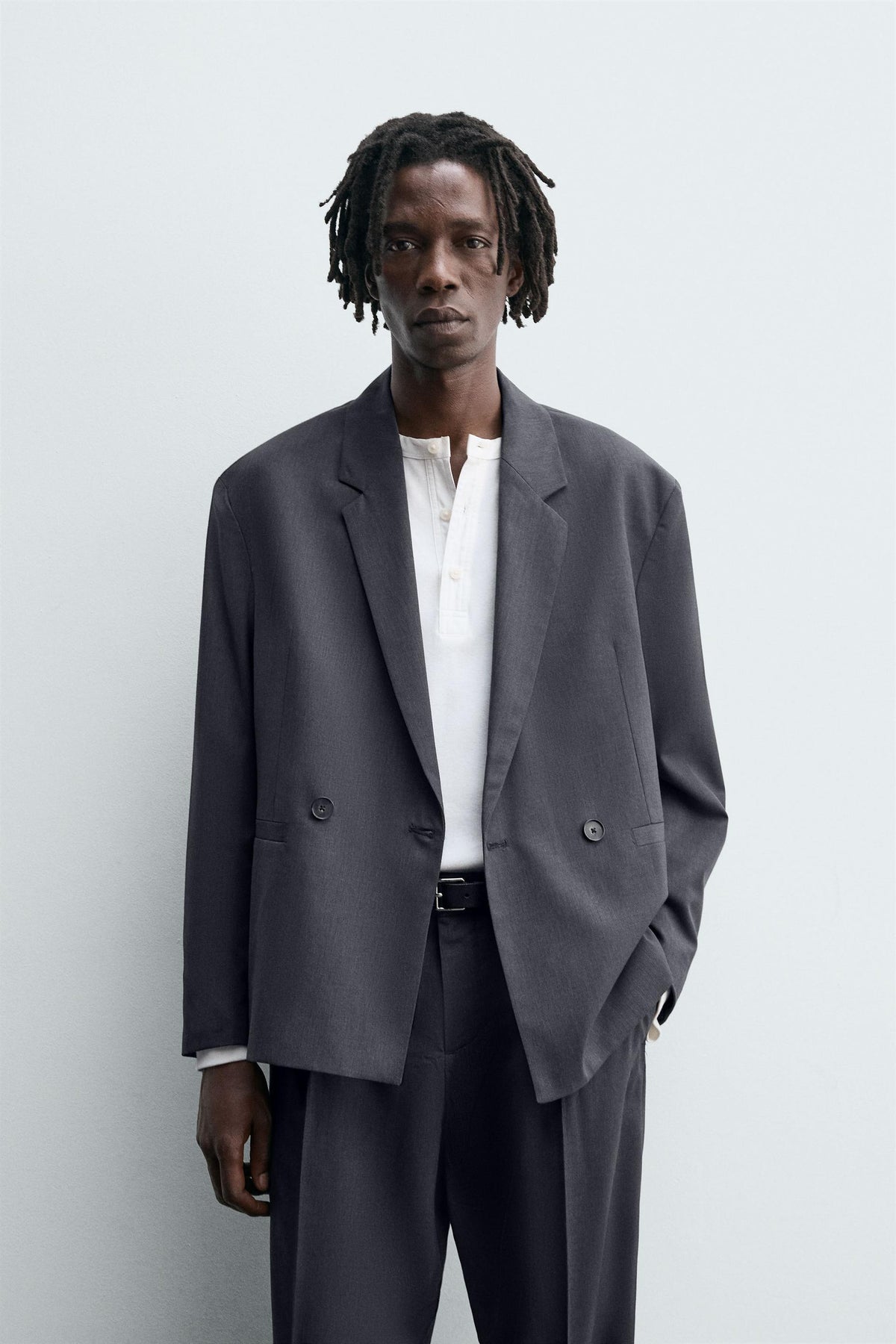 DOUBLE-BREASTED SUIT BLAZER - Image 2