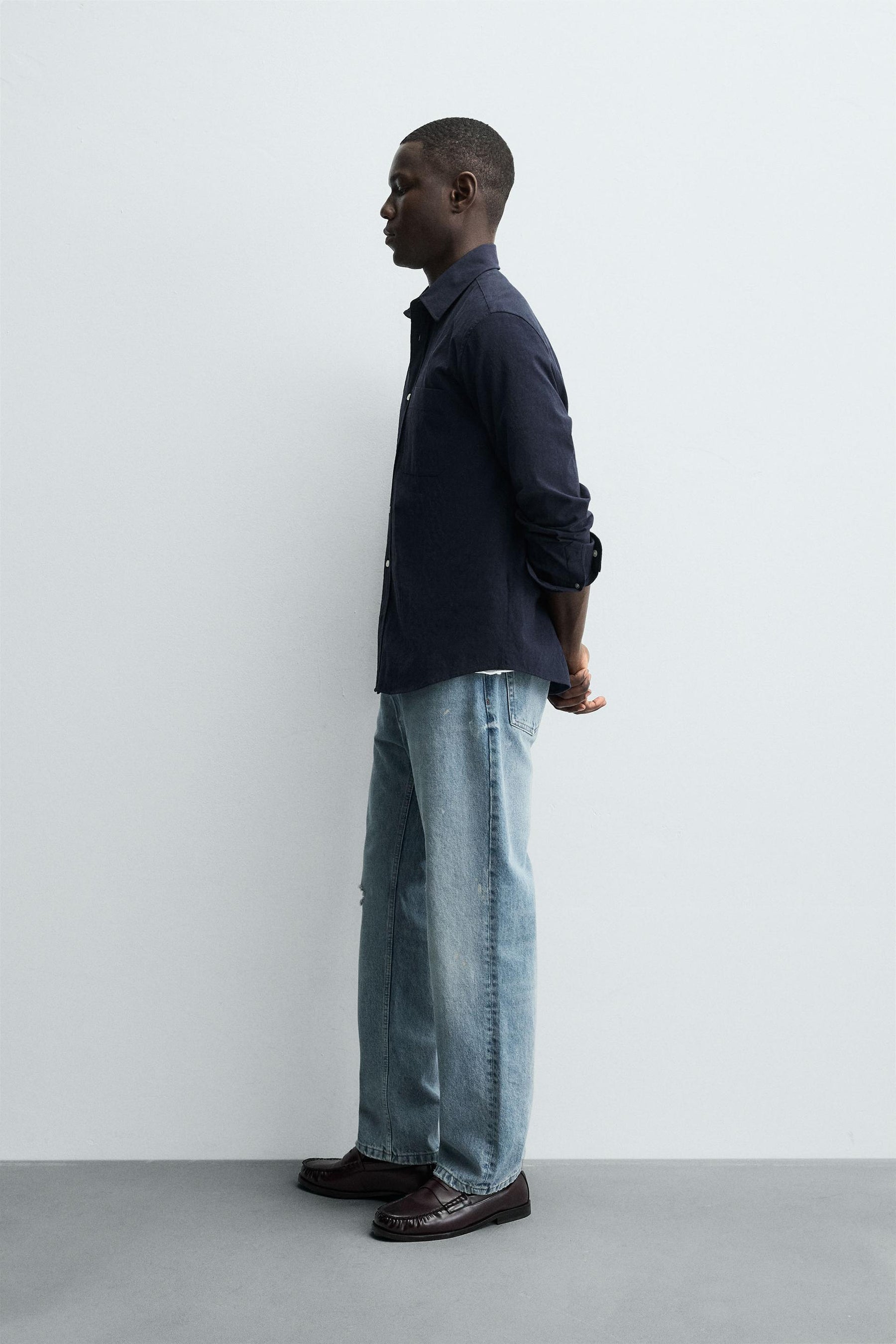 WASHED STRIPED SHIRT - Image 4