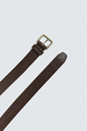 VINTAGE-EFFECT LEATHER BELT - Image 2