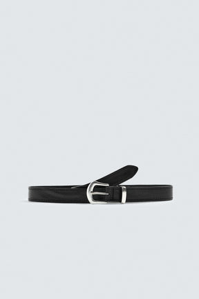VINTAGE-EFFECT LEATHER BELT - Image 3