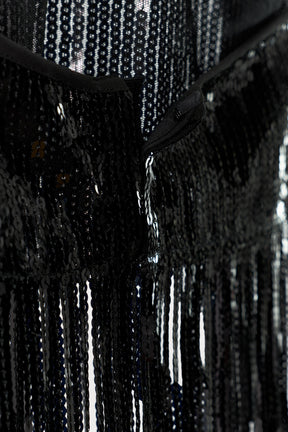 Paillettenbesetztes Fransen-Neckholder-Top