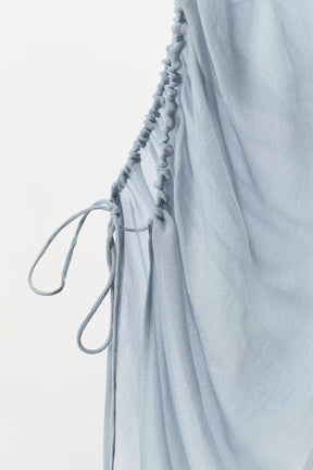 Drapiertes, halbtransparentes Oberteil