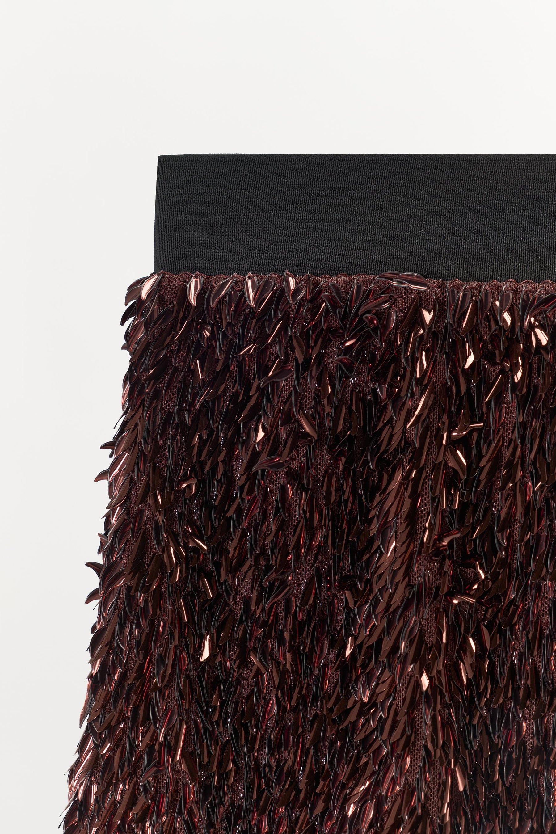 Pailletten-Shorts mit kontrastierendem Bund