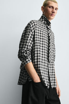 CHECK SHIRT WITH CONTRAST TIE - Image 6