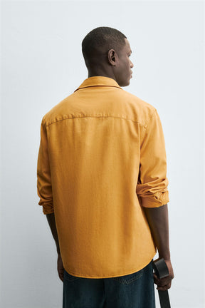 LYOCELL/COTTON SHIRT WITH POCKETS - Image 3