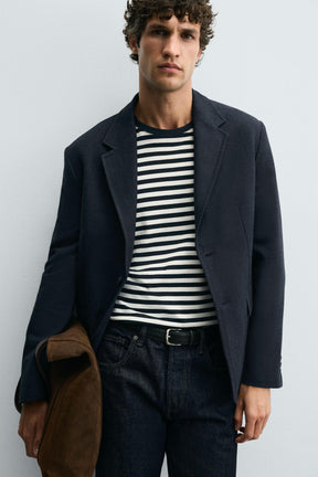 TEXTURED REGULAR FIT BLAZER - Image 5