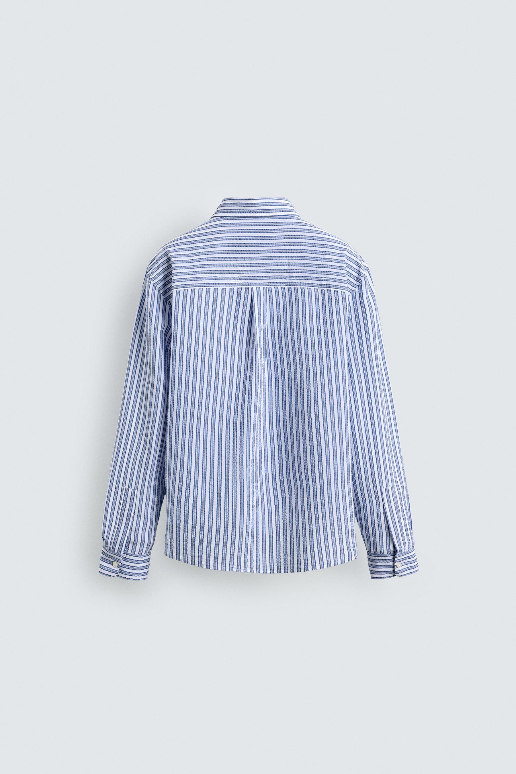 CREASED-EFFECT STRIPED SHIRT - Image 7