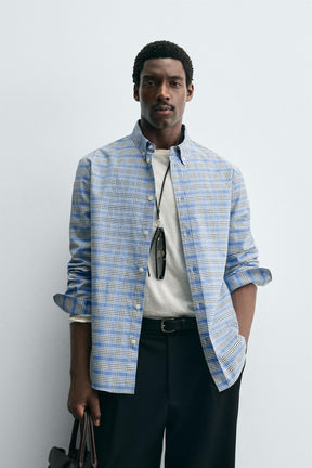 CHECK BUTTON-DOWN COLLAR SHIRT - Image 2