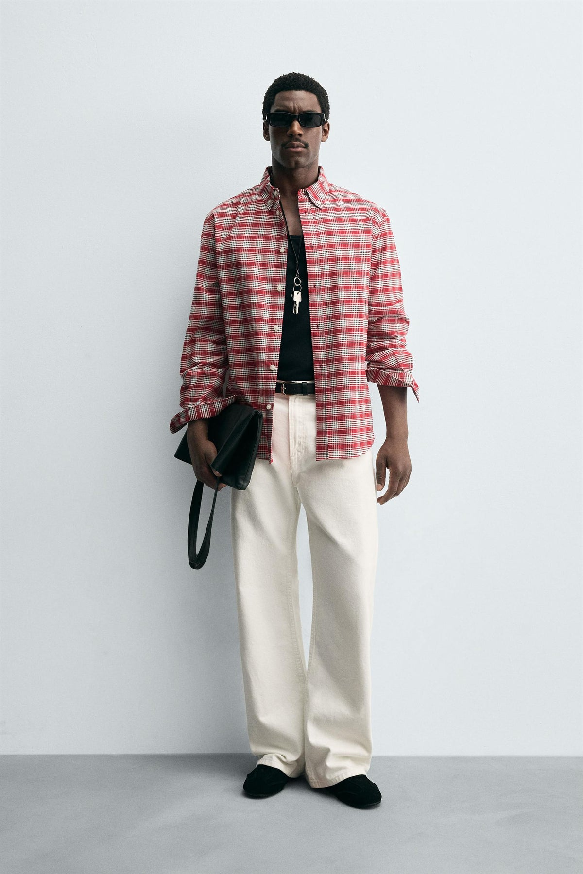 CHECK BUTTON-DOWN COLLAR SHIRT - Image 1
