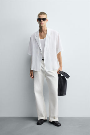 100% LINEN KIMONO SHIRT - Image 1