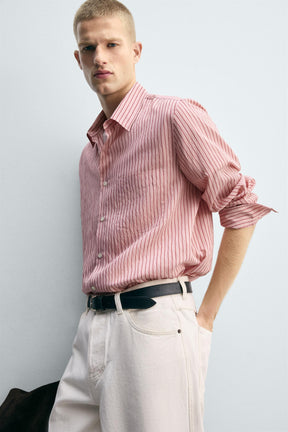 STRIPED FLOWING SHIRT - Image 6