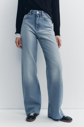Weit geschnittene High-Waist-Jeans